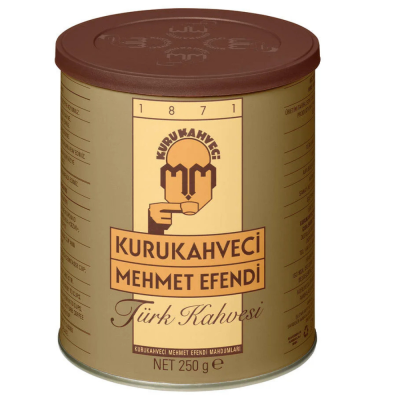 Kurukahveci Mehmet Efendi Türk Kahvesi Teneke Kutu 250 gr
